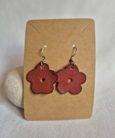 Pendientes Flor con Gancho de Plata